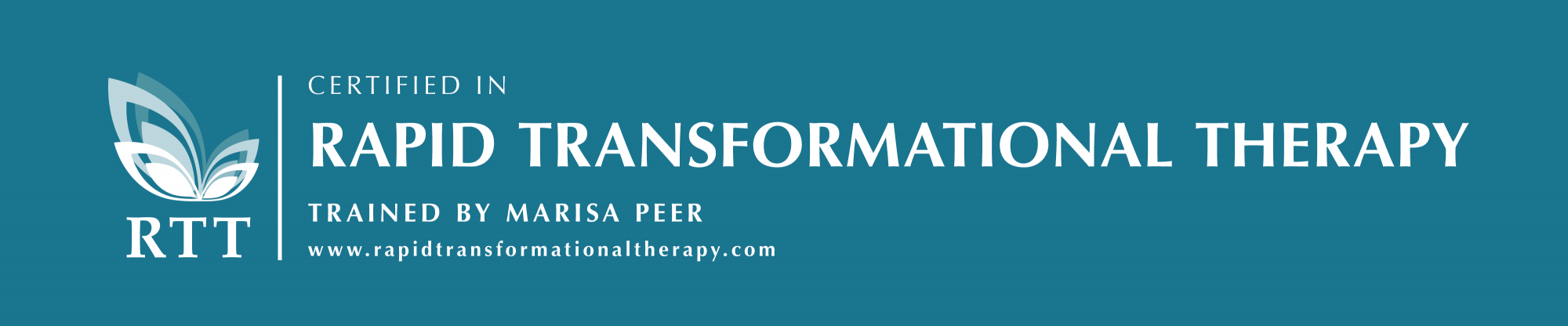 A blue banner with the words " transformation peer " written in white.